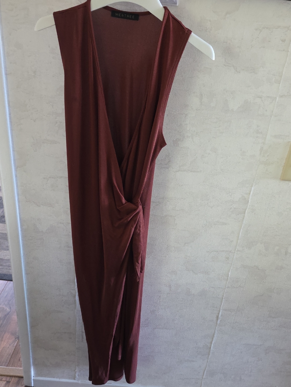 Sleeveless Wrap Maxi Dress in Rust by Heather